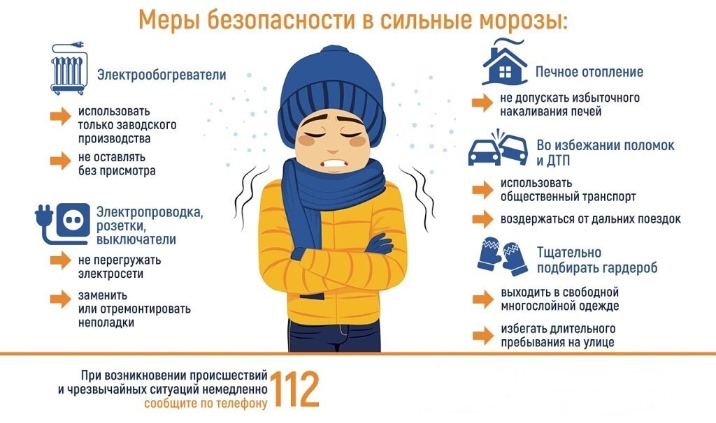 Безопасность в Сильные морозы.